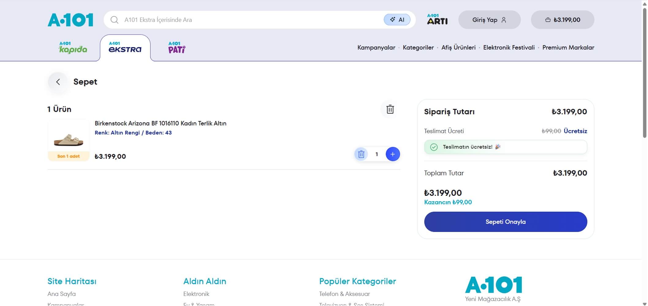 A101 EKSTRA İŞLEM REHBERİ