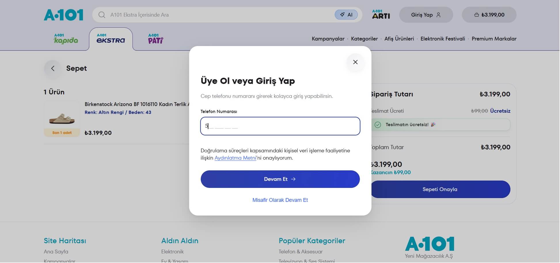 A101 EKSTRA İŞLEM REHBERİ